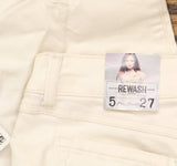 Rewash Juniors Ripped Natural Wash Skinny Jeans 2606602 Ivory Off White 5