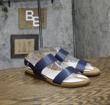 Journee Collection Womens Lavine Multi Strap Sandals LAVINE Navy Blue 9M