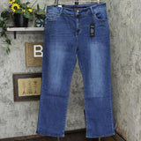 City Denim Womens Harley Simple Bootcut Jeans Indigo Blue 24W