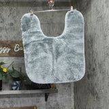 Garland Rug Nylon Washable Bath Mat Rug Set Platinum Gray 4 Piece Set