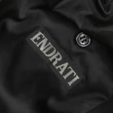 Endrati Mens Padded Shoulder 3-Button Suit Coat Jacket 1678eb0c39df8f Black 38R