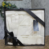 Charter Club Womens Cashmere Hat Gloves Scarf 3-Piece Set Vanilla Ice Off White