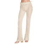 Capittana Womens Raffa Scalloped Cover Up Pants C1697 Ivory Off White M/L