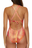 Becca Womens Standard Solar Energy One Piece Swimsuit 311057 Multicolor Red M