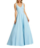 Mac Duggal Womens Classic Sleeveless A-Line Ballgown Gown Dress Powder Blue 2
