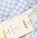 Aqua X Lisa Says Gah Womens Embroidered Check Maxi Dress IDO14814 Blue Multi XS