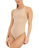 Alfani Womens High Neck Thong Bodysuit 167e9b1a746607 Beige Brown S
