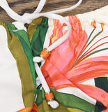 La Blanca Over The Shoulder Tankini Swimsuit Top Jungle Blossoms White Multi 8