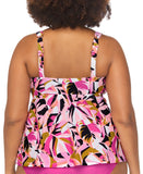 Raisins Curve Underwire Square-Neck Tankini Swim Top N841139 Pink Multi 20W