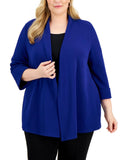 Kasper Womnens Plus Size Open-Front Cardigan 10803166