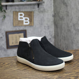 Ecco Soft 7 Side Zip Bootie Sneaker 430243 Black Nubuck US 6M-6.5M (EUR 37)