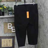 Hearts Of Palm Womens Plus Solid Tech Stretch Pull-On Capri Pants Black 18W