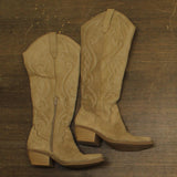 Universal Thread Kenzie Western Cowgirl Square Toe Faux Suede Boots Tan Brown 6M
