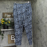 Nina Parker Women's Snake Print Pants Trousers Zip Fly Blue Snake Multi 0X