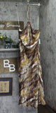 1. STATE Womens Printed Lace-Trim Halter Dress DS93253731Z Rust Brown Multi XL