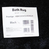 Garland Rug Luxury Ultra Plush Washable Bathroom Bath Rug Black 24 in. x 40 in.