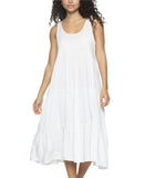 Felina Womens Isabelle Midi Dress 900802 White L