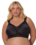 Playtex Bra 18 Hour Ultimate Shoulder Comfort Wirefree Wide Straps Black 42G