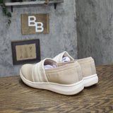 Clarks Breeze Sky Mist Slip-On Sneakers 26181587 Sand Textile Brown 9.5W