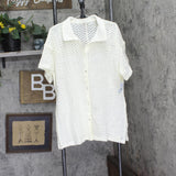 Roxy Womens Dalia Beach Crochet Shirt Dress ERJX603420 Egret Off White M