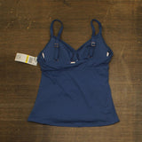 Anne Cole Womens Twist Front Underwire Tankini Swim Top Slate Blue 32C/34B