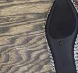 On 34th Womens Millee Embellished Bow Pointed-Toe Flats Silver Tweed Gray 5.5M