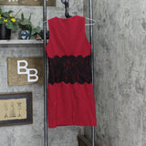 Fun 2 Fun Womens Lined Sleeveless Sheath Dress 1667e2e4b4add9 Red / Black S