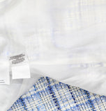 Kasper Womens Tweed 3/4 Sleeve Open Front Jacket Blazer Sky Blue Multi 10