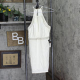 Teeze Me Juniors Embellished Illusion Sheath Dress H161252 Cream Off White 7/8
