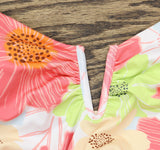 Sanctuary Charming Floral V-Wire One-Piece Swimsuit SACM25256 White Multi XL