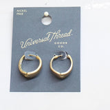 Universal Thread Womens Fashion Graduated Hoop Huggie Earrings Gold Yellow 1"