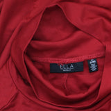 ELLA Rafaella Womens Plus Size Funnel Neck Sleeveless Dress Ruby Red 2X