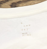 A New Day Womens Slim Fit Short Sleeve Ribbed Scoop Neck T-Shirt White M