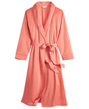 State Of Day State of Day Womens Belted Shawl-Collar Robe Sea Coral Pink M