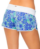 Raisins Aloha Board Foldover Drawstring Swim Shorts White / Blue Multi XL