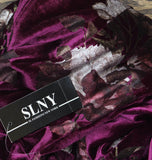 SLNY Womens Short Embellished Sheath Velvet Dress Magenta Velvet Purple 12