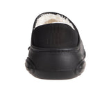 Foamwalk Mens EVA Faux Fur Lined Clogs 167cf8d2e8699f Black 10