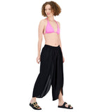Raviya Womens Front-Slit Cover Up Pants 75367 Black XL