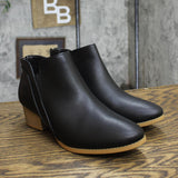 Lc Lauren Conrad Viviann Womens Block Heel Ankle Boots VIVIANNBLACK Black 8.5M
