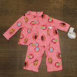 Disney Toddler Girls Princess Christmas Holiday Pajama Set 2-Piece Pink 2T