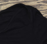 Polly & Esther Juniors Ribbed Scoop-Neck Skimmer T Shirt Top Black XL