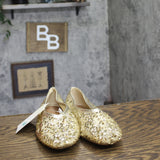 A New Day Womens Sammie Pull On Sequin Ballet Flats Shoes Gold Yellow 8.5M