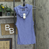 Ultra Flirt Juniors Knit Sleeveless Cowl-Neck Top 3C222MC Blue L