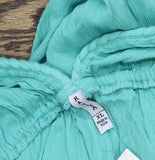 Raviya Womens Braid-Trim V-Neck Elastic Stretch Cover Up Dress Aqua Blue XL