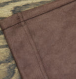 A New Day Faux Suede Notched Collar Button Front Waist Tie Trench Coat Brown 1X