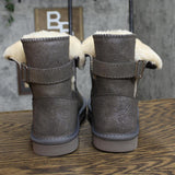 Style & Co. Womens Teenyy Cold-Weather Booties Pewter Shimmer Gray 9M
