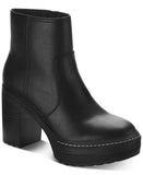 Sun + Stone Womens Kinsley Platform Booties 10014121100 Black 9.5M