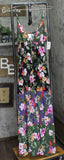 Bar III Womens Floral-Print Tiered Cover Up MBTH25834 Multi Black L