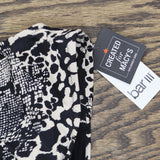 Bar III Womens Printed Side-Tab Hipster Bikini Bottom MBPM25501 Black Multi M