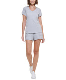 Calvin Klein Performance Embroidered Logo Graphic T-Shirt Tee Heather Gray 1X